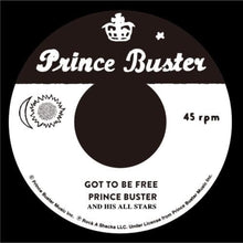 the album cover for Prince Buster - Got To Be Free / Black Soul
