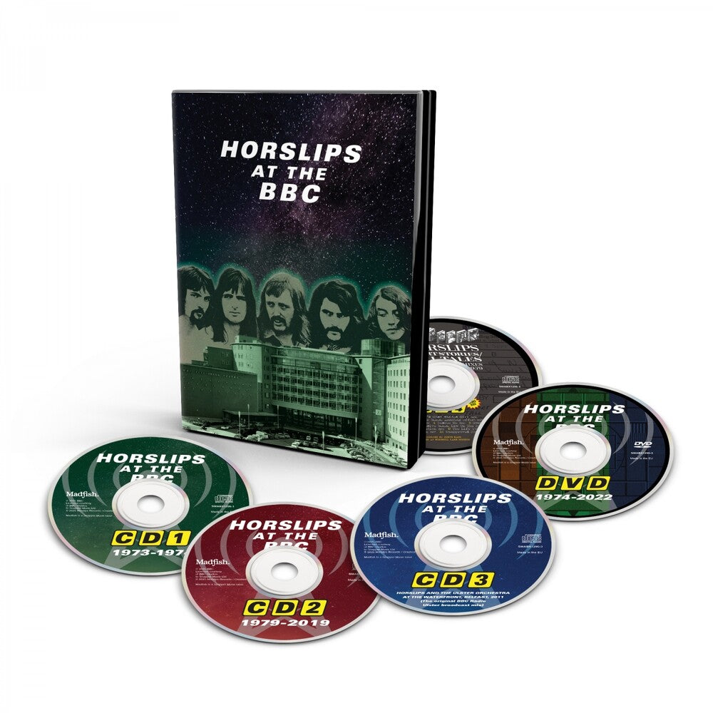 the album cover for Horslips - Horslips - At The BBC - 4CD+DVD in 88 Page Hardback Book