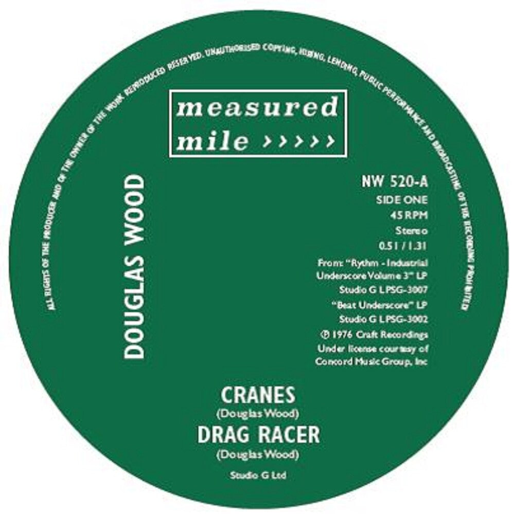 the album cover for Wood, Douglas / John Cameron - Cranes / Drag Racer / Sprocket Shuffle
