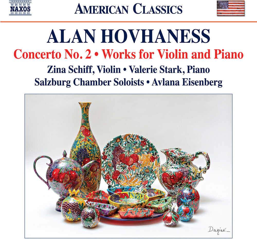 the album cover for Zina Schiff  / Stark,Valerie - Hovhaness: Con No. 2: Works For Violin & Piano