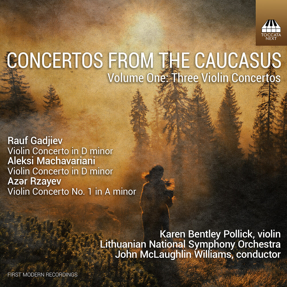 the album cover for Karen Pollick  Bentley - Concertos From The Caucasus Vol. 1 - Three Violin