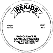 the album cover for Radio Slave - All Rize