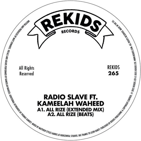 the album cover for Radio Slave - All Rize