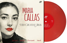 the album cover for Maria Callas - Maria Callas: The Greatest Hits - Red Vinyl [Clear Vinyl]