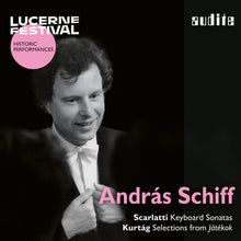 the album cover for Andras Schiff - Andras Schiff Plays Scarlatti & Kurtag - Lucerne