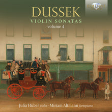 the album cover for Julia Huber - Dussek: Vn Sons Vol. 4