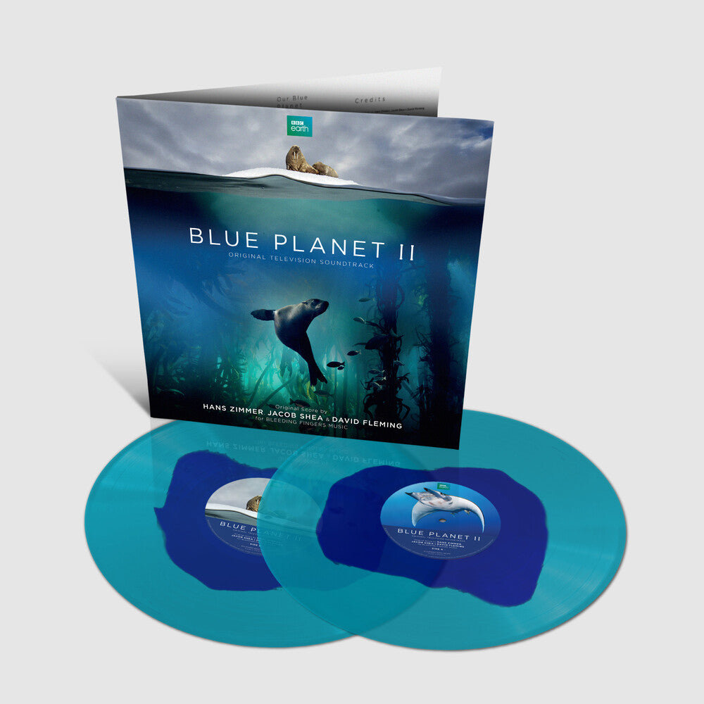 the album cover for Hans Zimmer  / Shea,Jacob / Fleming,David (Blue) - Blue Plant Ii - New Edition (Blue) [Colored Vinyl] (Uk)
