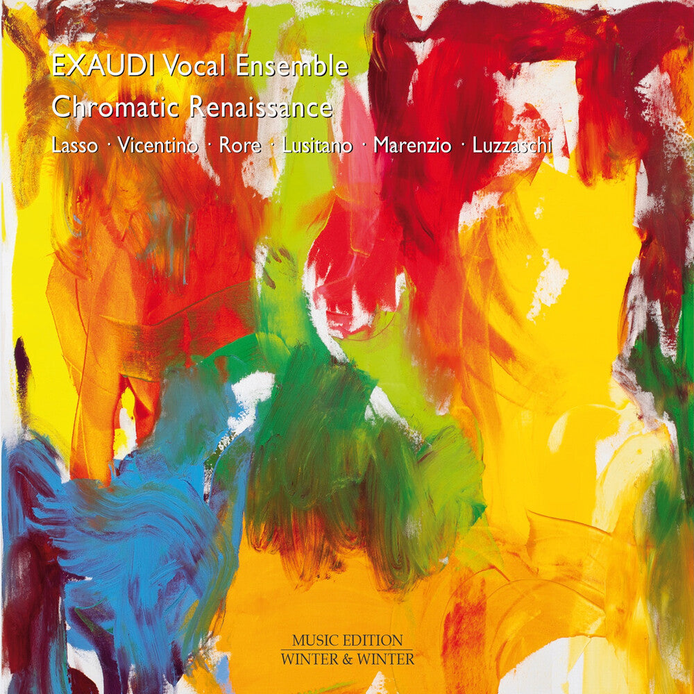 the album cover for Exaudi Vocal Ensemble - Lasso Vicentino Rore Lusitano Marenzio Luzzaschi
