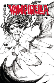 Vampirella Year One #1 L 1:30 Collette Turner B&W Variant (07/27/2022) Dynamite