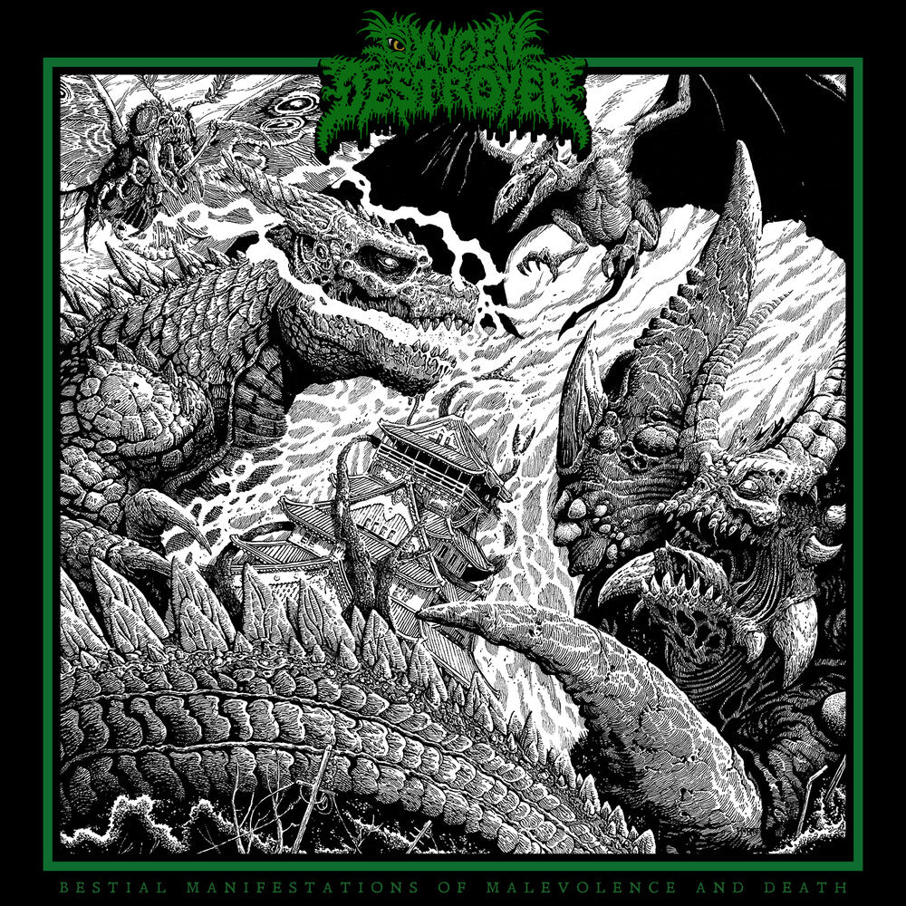 the album cover for Oxygen Destroyer - Bestial Manifestations Of Malevolence And Death