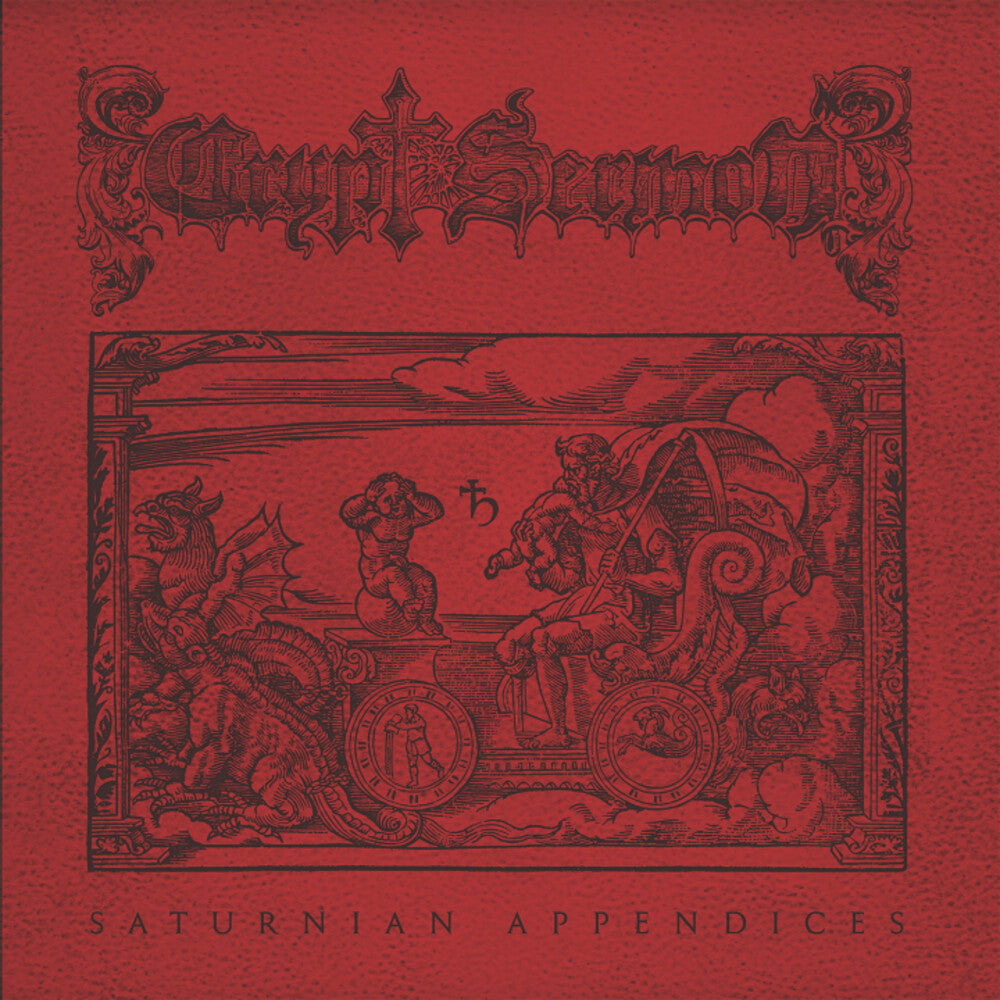 the album cover for Crypt Sermon - Saturnian Appendices [Colored Vinyl] [Clear Vinyl] (Slv)