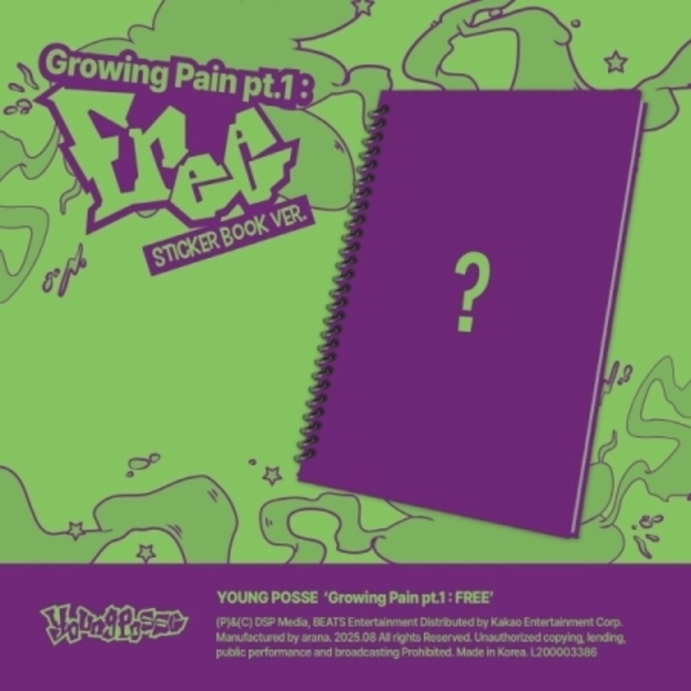 the album cover for Young Posse - Growing Pain Pt.1: Free - Sticker Book Version