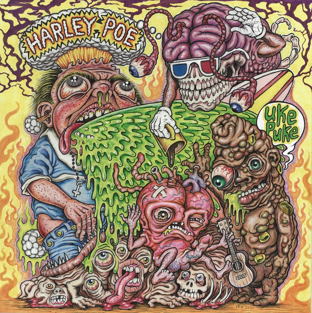 the album cover for Harley Poe - Uke Puke