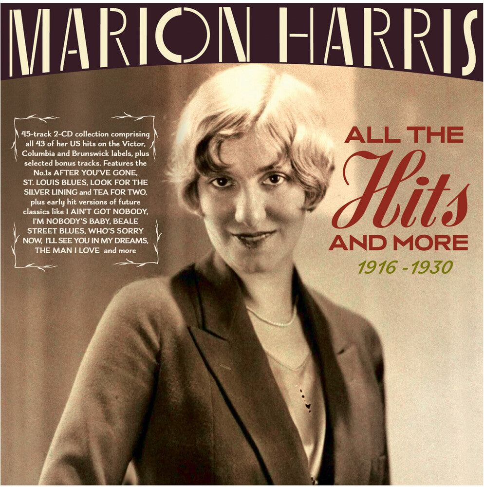 the album cover for Marion Harris - All The Hits And More 1916-1930