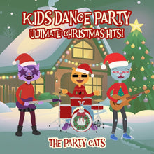 the album cover for Party Cats - Kids Dance Party: Ultimate Christmas Hits!