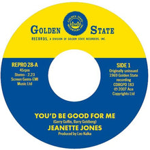 the album cover for Jeanette Jones - You'd Be Good For Me / Cut Loose (Uk)