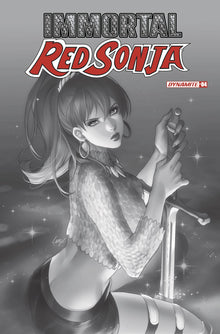 Immortal Red Sonja #4 F 1:10 Leirix Li B&W Variant (07/13/2022) Dynamite