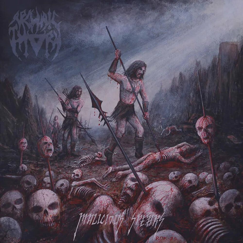the album cover for Archaic Thorn - Malicious Spears - Red [Colored Vinyl] (Red)