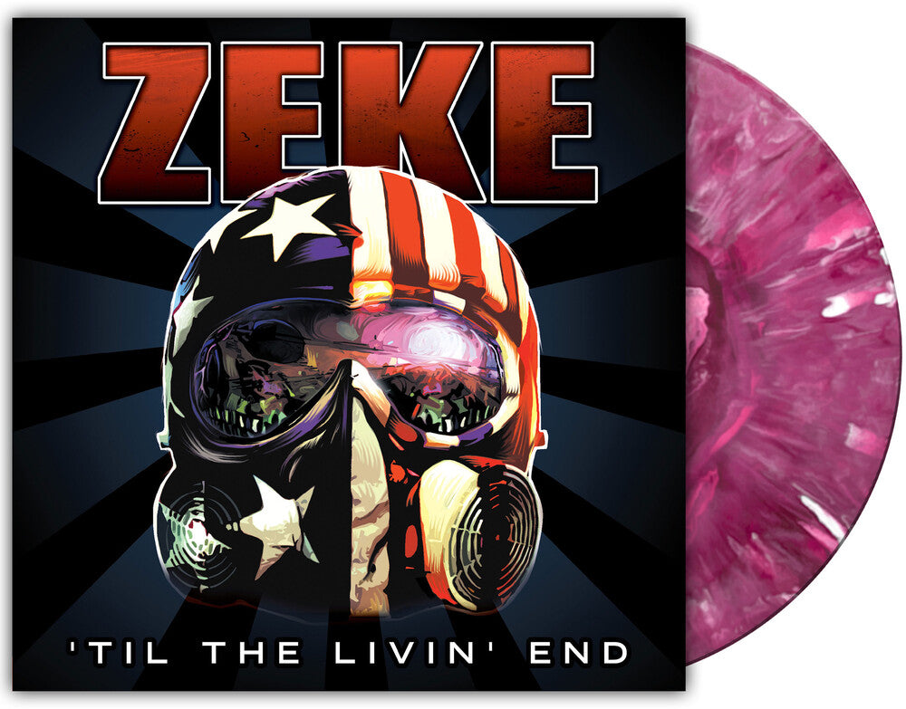the album cover for Zeke - Til The Livin' End [Marble Colored Vinyl]