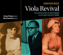 the album cover for Jonathan Bagg - Viola Revival: Mid-Century Works By Marion Bauer
