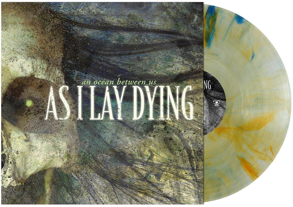 the album cover for As I Lay Dying - Ocean Between Us [Yellow and Blue Smoke]