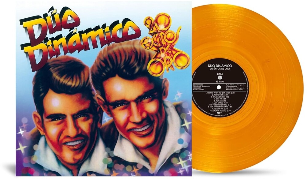 the album cover for Duo Dinamico - 20 Exitos De Oro [Gold Colored Vinyl]