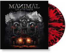 the album cover for Manimal - Live At The Theater - Red/black