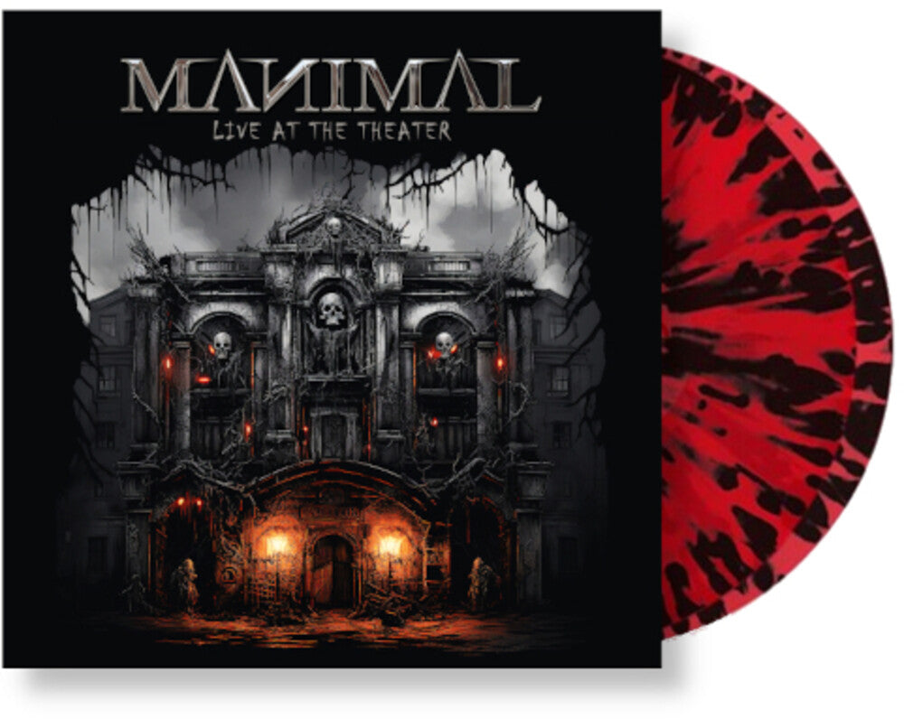 the album cover for Manimal - Live At The Theater - Red/black