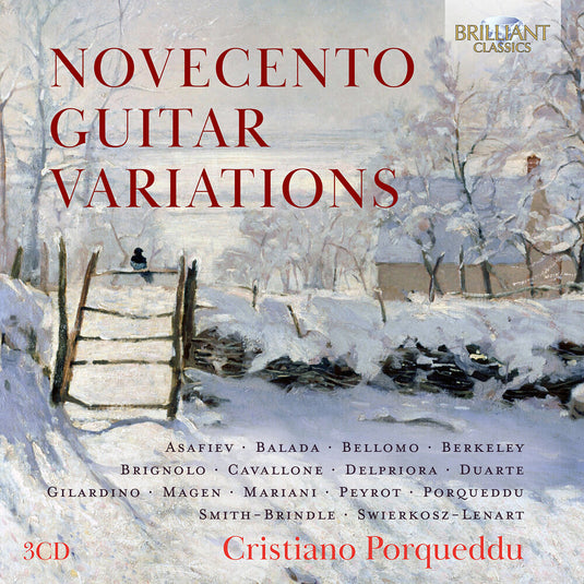 the album cover for Cristiano Porqueddu - Novecento Guitar Variations