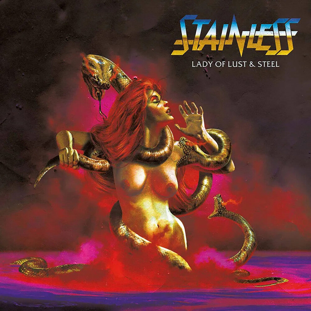 the album cover for Stainless - Lady Of Lust & Steel - Neon Violet [Colored Vinyl] (Viol)