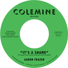 the album cover for Aaron Frazer - It's A Shame B/W The Fool - Green [Colored Vinyl] (Grn)