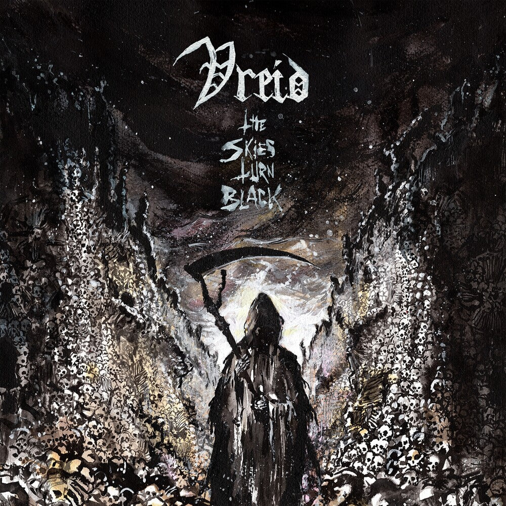 the album cover for Vreid - Skies Turn Black
