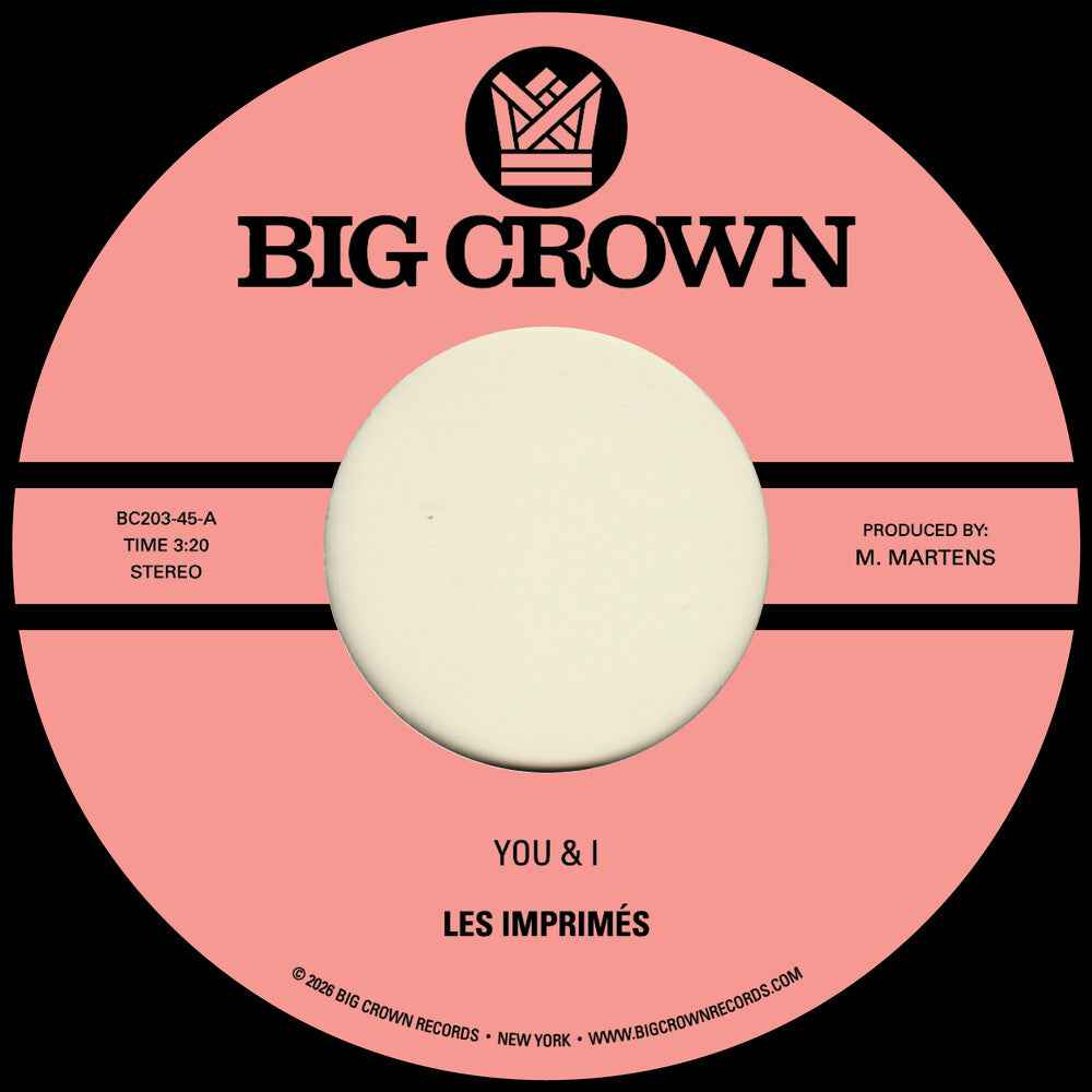 the album cover for Les Imprimes - You & I B/W Miss The Days
