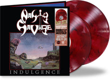 the album cover for Nasty Savage - Indulgence / Abstract Reality - Red [Colored Vinyl] (Gate)