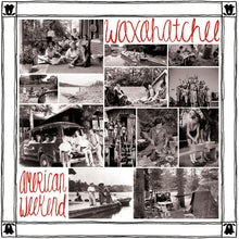 the album cover for Waxahatchee - American Weekend - Red/White Swirl Vinyl [Colored Vinyl]