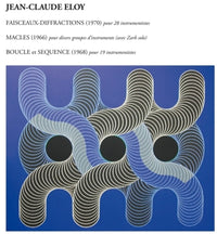 the album cover for Jean Eloy -Claude - Faisceaux-Diffractions - Macles - Boucle Sequence