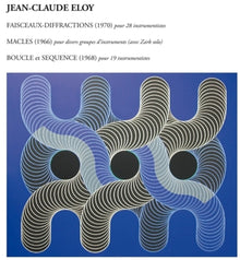 the album cover for Jean Eloy -Claude - Faisceaux-Diffractions - Macles - Boucle Sequence