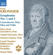 the album cover for Klara Jasencakova  Mach - Krommer: Symphonies Nos. 1-2