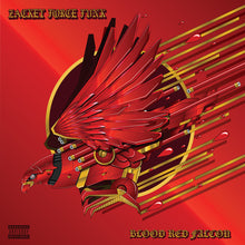the album cover for Zackey Force Funk - Blood Red Falcon [Blood Red Vinyl]