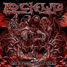 the album cover for Lock Up - Necropolis Transparent - Red Vinyl [Colored Vinyl] (Red)