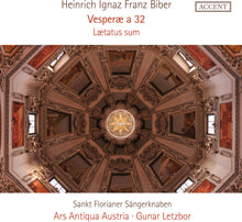 the album cover for Ars Antiqua Austria / Gunar Letzbor - Heinrich Ignaz Franz Biber: Vesperae A 32