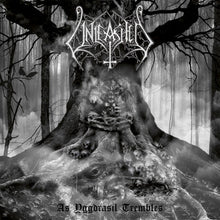 the album cover for Unleashed - As Yggdrasil Trembles (split White/black Vinyl/deluxe)