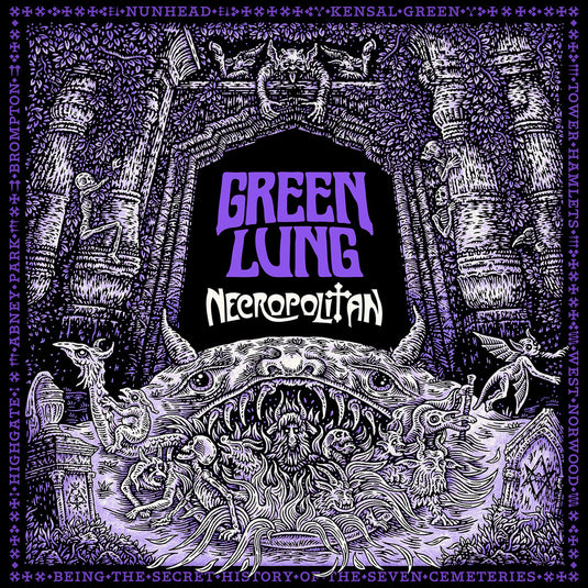 the album cover for Green Lung - Necropolitan (gatefold/midnight Sparkle / Starlight Vinyl) (i)
