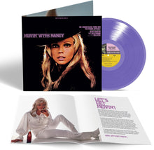 the album cover for Nancy Sinatra - Movin With Nancy (velvet Morning Purple Vinyl)
