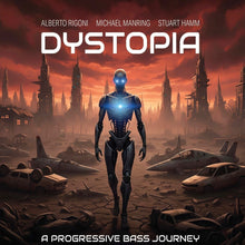 the album cover for Alberto Rigoni  / Manring,Michael / Hamm,Stuart - Dystopia [Digipak]