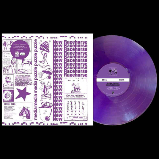the album cover for Media Puzzle - New Racehorse - Purple [Colored Vinyl]