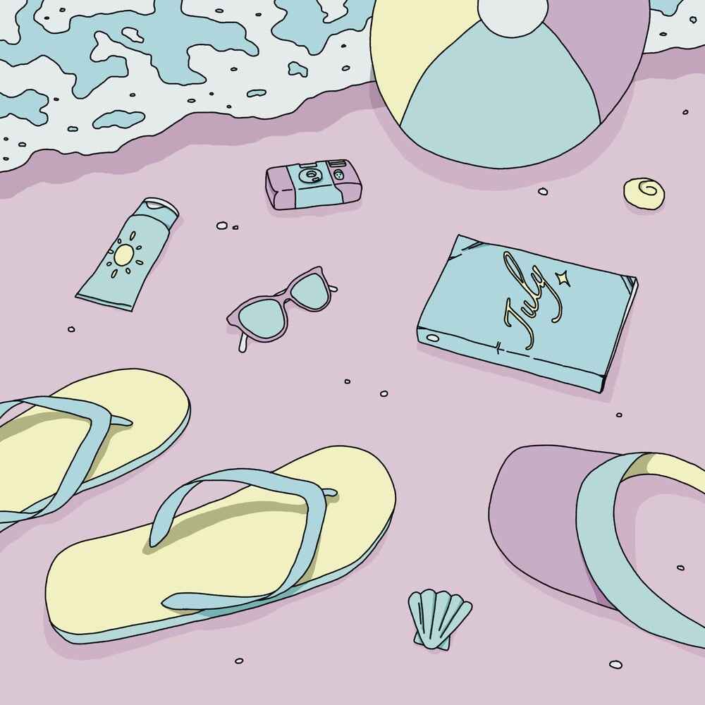 the album cover for Beach Bunny - July [Colored Vinyl]
