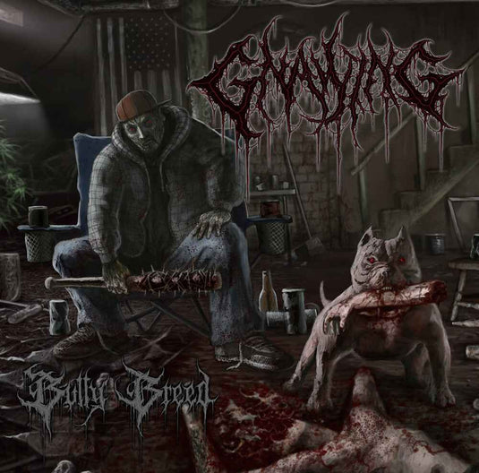 the album cover for Gnawing - Bully Breed