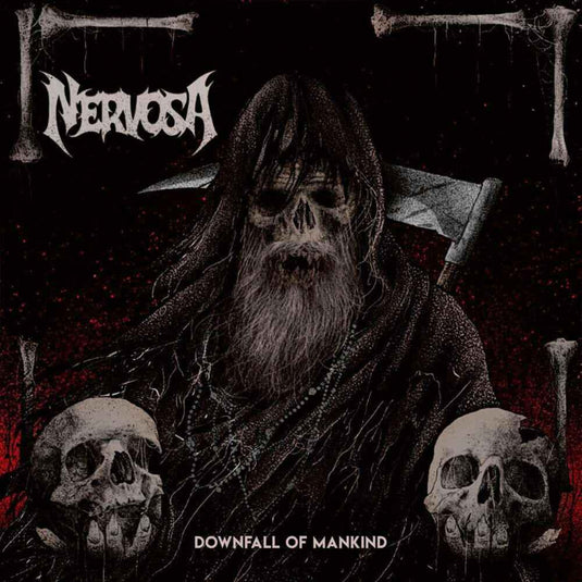 the album cover for Nervosa - Downfall of Mankind