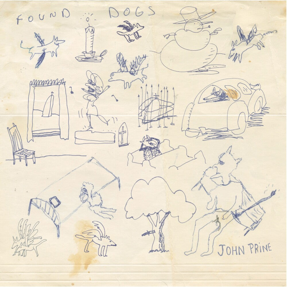 the album cover for John Prine - Found Dogs